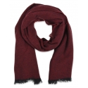 Fefè Napoli - Sciarpa Eleganza Cashmere Bordeaux - Sciarpe e Foulard - Handmade in Italy - Luxury Exclusive Collection