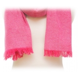 Fefè Napoli - Fucsia Cashmere Elegance Scarf - Scarves and Foulards - Handmade in Italy - Luxury Exclusive Collection