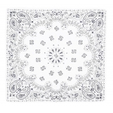 Fefè Napoli - White Silk Cotton Bandana - Scarves and Foulards - Handmade in Italy - Luxury Exclusive Collection