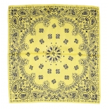 Fefè Napoli - Yellow Silk Cotton Bandan - Scarves and Foulards - Handmade in Italy - Luxury Exclusive Collection