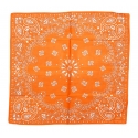 Fefè Napoli - Orange Silk Cotton Bandan - Scarves and Foulards - Handmade in Italy - Luxury Exclusive Collection