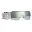 Chanel - Shield Sunglasses - Gray Light Blue - Chanel Eyewear