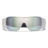 Chanel - Shield Sunglasses - Gray Light Blue - Chanel Eyewear