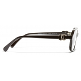 Chanel - Occhiali da Vista Quadrata - Marrone - Chanel Eyewear