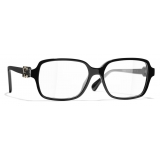 Chanel - Square Eyeglasses - Black Gold - Chanel Eyewear