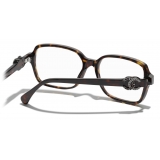 Chanel - Occhiali da Vista Quadrata - Tartaruga Scuro - Chanel Eyewear