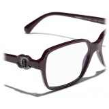 Chanel - Square Eyeglasses - Red Dark Silver - Chanel Eyewear