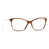 Chanel - Rectangular Eyeglasses - Brown - Chanel Eyewear