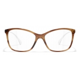 Chanel - Rectangular Eyeglasses - Brown - Chanel Eyewear