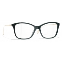 Chanel - Rectangular Eyeglasses - Green - Chanel Eyewear