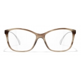 Chanel - Rectangular Eyeglasses - Taupe - Chanel Eyewear