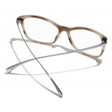 Chanel - Rectangular Eyeglasses - Taupe - Chanel Eyewear