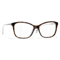 Chanel - Rectangular Eyeglasses - Dark Tortoise - Chanel Eyewear