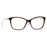 Chanel - Rectangular Eyeglasses - Dark Tortoise - Chanel Eyewear