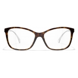 Chanel - Rectangular Eyeglasses - Dark Tortoise - Chanel Eyewear - Avvenice