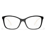 Chanel - Rectangular Eyeglasses - Black - Chanel Eyewear