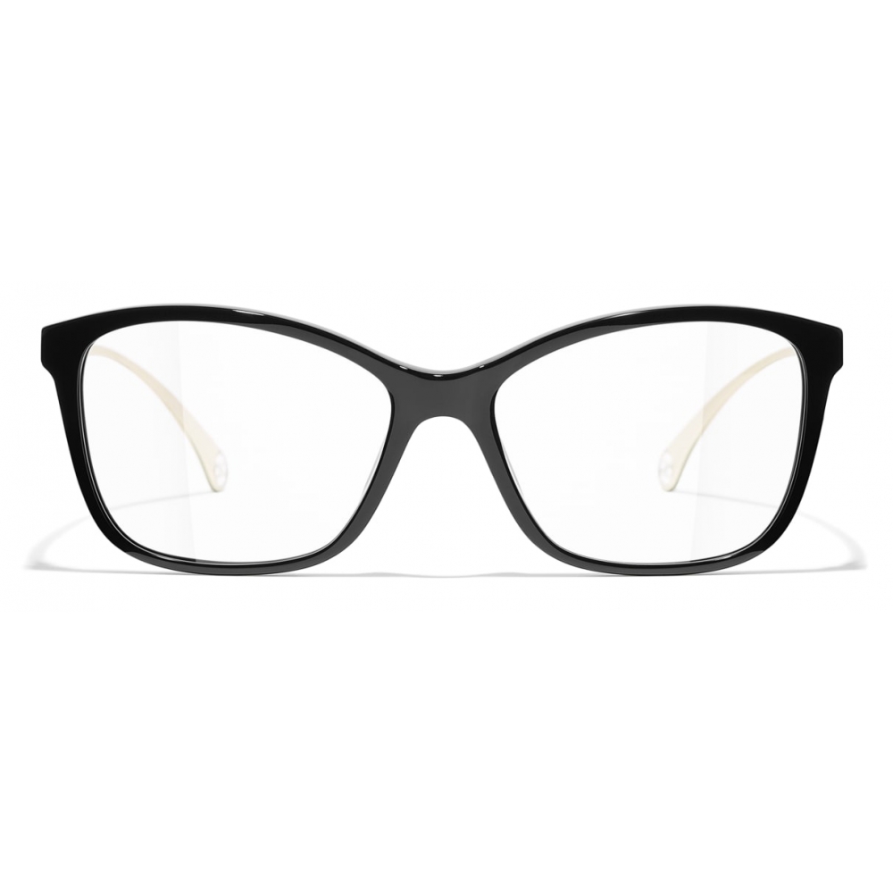 Chanel - Rectangular Eyeglasses - Black - Chanel Eyewear - Avvenice