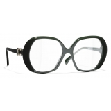 Chanel - Occhiali da Vista Quadrata - Verde - Chanel Eyewear