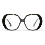 Chanel - Occhiali da Vista Quadrata - Verde - Chanel Eyewear