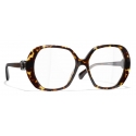 Chanel - Occhiali da Vista Quadrata - Tartaruga Scuro - Chanel Eyewear