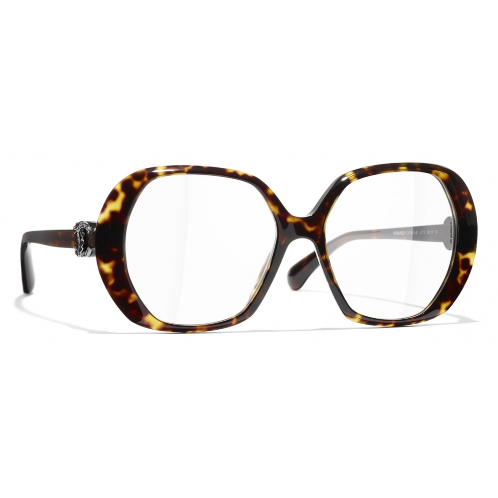 Chanel - Square Eyeglasses - Dark Tortoise - Chanel Eyewear - Avvenice