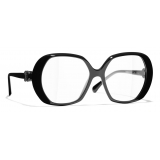 Chanel - Occhiali da Vista Quadrata - Nero - Chanel Eyewear