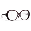 Chanel - Square Eyeglasses - Red Dark Silver - Chanel Eyewear