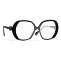 Chanel - Occhiali da Vista Quadrata - Nero - Chanel Eyewear