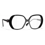 Chanel - Occhiali da Vista Quadrata - Nero - Chanel Eyewear