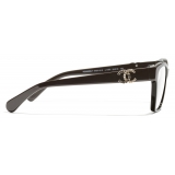 Chanel - Occhiali da Vista Cat-Eye - Marrone - Chanel Eyewear