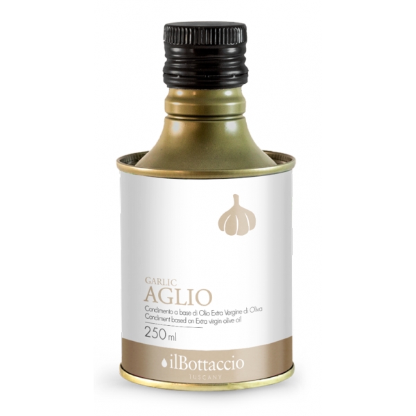 Il Bottaccio - Tuscan Extra Virgin Olive Oil with Garlic - Infusions - Italian - High Quality - 250 ml