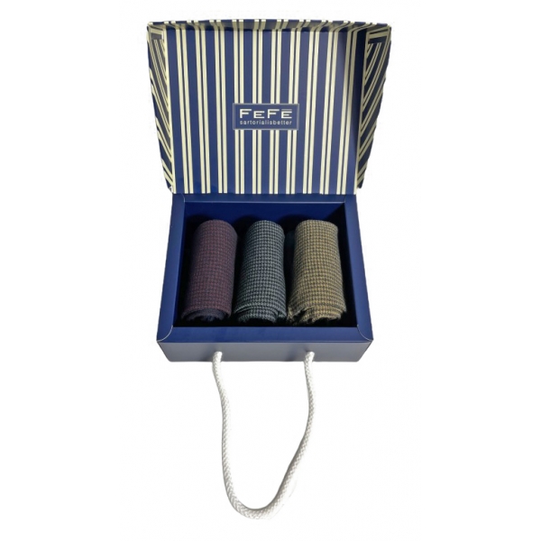 Fefè Napoli - Gift Box Basic Short Socks - Gift Box - Handmade in Italy - Luxury Exclusive Collection