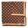 Fefè Napoli - Pochette Seta Scaramantia Quadrifoglio Marrone - Pochette - Handmade in Italy - Luxury Exclusive Collection