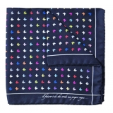 Fefè Napoli - Multicolor Butterfly Silk Dandy Pocket Square - Pocket-Square - Handmade in Italy - Luxury Exclusive Collection