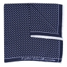 Fefè Napoli - Blue Pois Silk Gentleman Pocket Square - Pocket-Square - Handmade in Italy - Luxury Exclusive Collection
