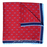 Fefè Napoli - Bordeaux Special Silk Dandy Pocket Square - Pocket-Square - Handmade in Italy - Luxury Exclusive Collection