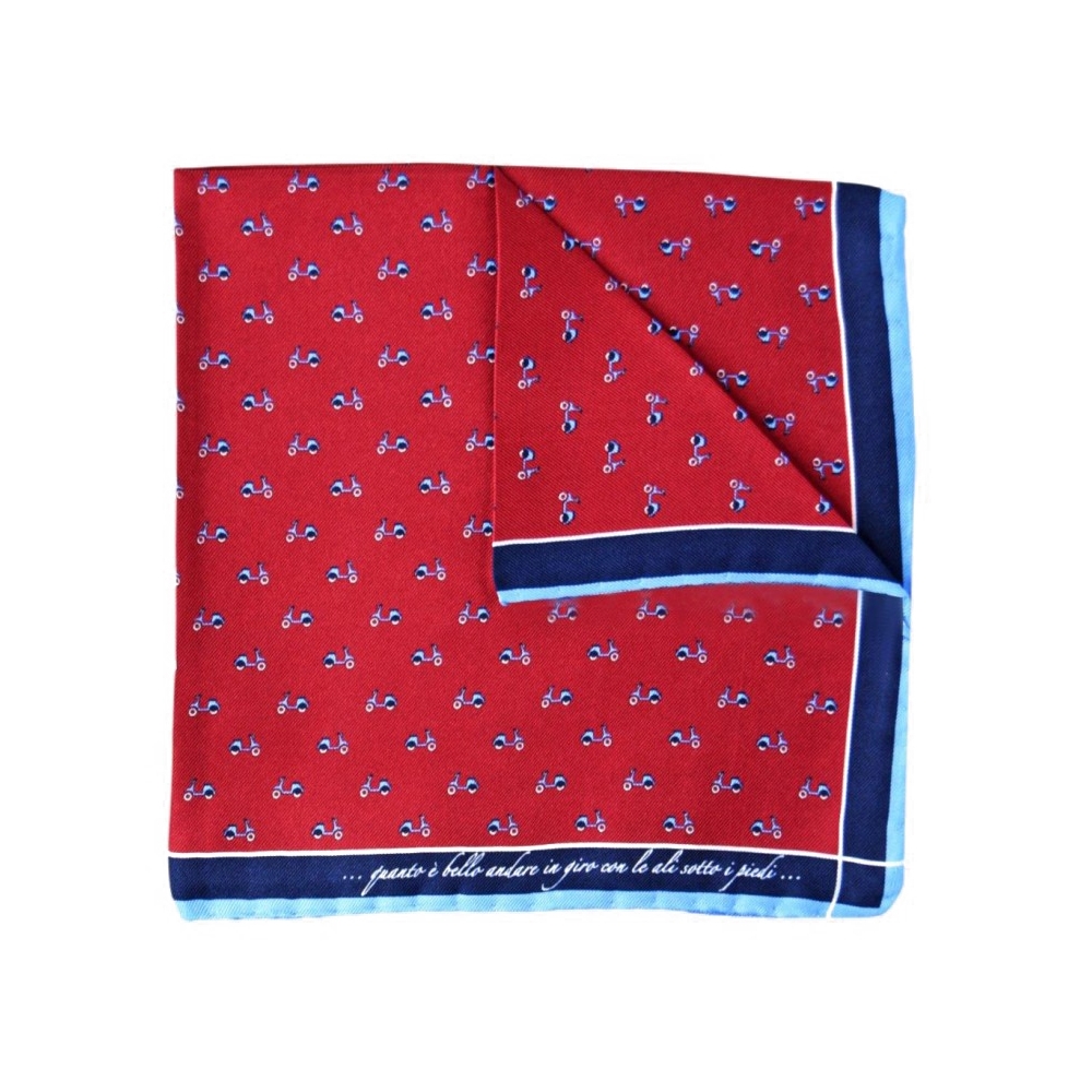 Fefè Napoli - Bordeaux Special Silk Dandy Pocket Square - Pocket-Square ...