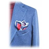 Fefè Napoli - Bordeaux Special Silk Dandy Pocket Square - Pocket-Square - Handmade in Italy - Luxury Exclusive Collection