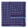 Fefè Napoli - Pochette Seta Dandy Fiori Blu - Pochette - Handmade in Italy - Luxury Exclusive Collection