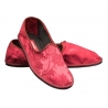 Nicolao Atelier - Pantofola Furlana in Damasco Rosso - Donna - Calzatura - Made in Italy - Luxury Exclusive Collection