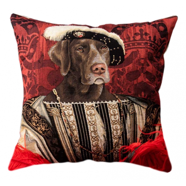 Nicolao Atelier - Pillow with Portrait - Francesco I - Pillow - Made in Italy - Luxury Exclusive Collection