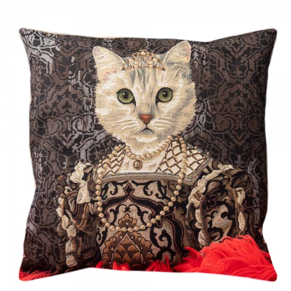 Nicolao Atelier - Cushion with Portrait of Eleonora of Toledo - Pillow - Made in Italy - Luxury Exclusive Collection