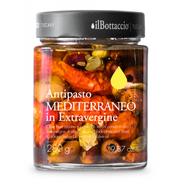 Il Bottaccio - Mediterranean Appetizer in Extra Virgin Olive Oil - Italian - High Quality - 280 gr