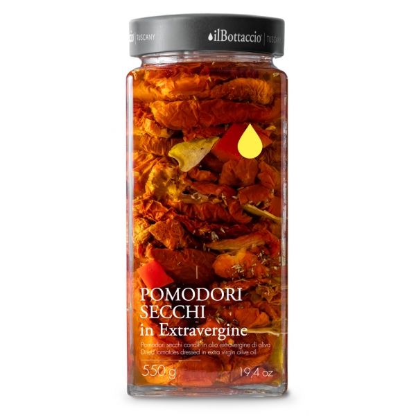 Il Bottaccio - Dried Tomatoes Seasoned in Extra Virgin Olive Oil - Italian - High Quality - 550 gr