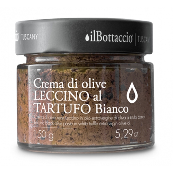 Il Bottaccio - Leccino Olive Cream with White Truffle in Extra Virgin Olive Oil - Italian - High Quality - 150 gr