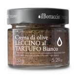 Il Bottaccio - Crema di Olive Leccino al Tartufo Bianco in Olio Extravergine - Italiano - Alta Qualità - 150 gr