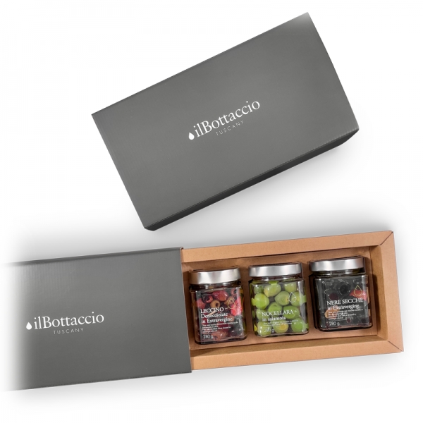 Il Bottaccio - Tris Olive Gift Box - Gift Ideas - Italian - High Quality