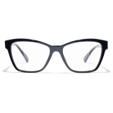 Chanel - Cat-Eye Eyeglasses - Blue Silver - Chanel Eyewear