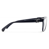 Chanel - Cat-Eye Eyeglasses - Blue Silver - Chanel Eyewear