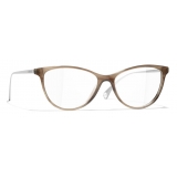 Chanel - Cat-Eye Eyeglasses - Taupe - Chanel Eyewear